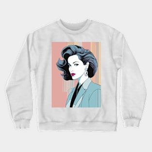 Rose Ville Art Deco Patrick Nagel 80s Crewneck Sweatshirt